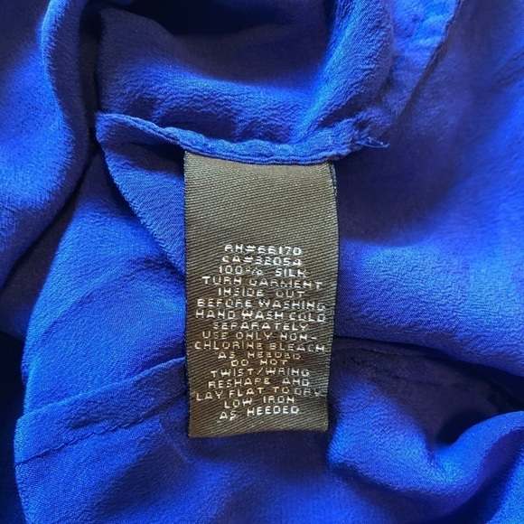 ANTHROPOLOGIE Fei 100% Silk Blue Beaded Top - Picture 4 of 5